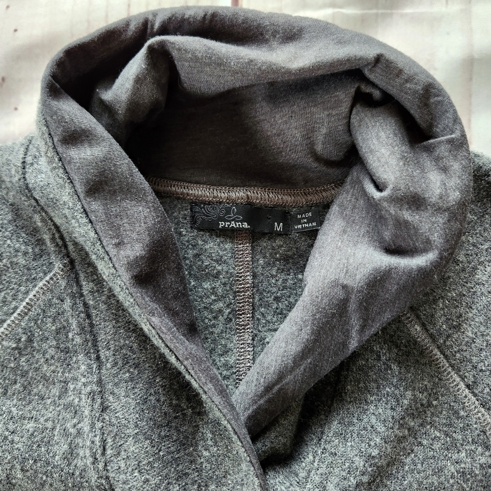 PrAna "Ziller Tunic" Wool Blend Sweater Heather Grey Gray | Women's Size M - Picture 4 of 8